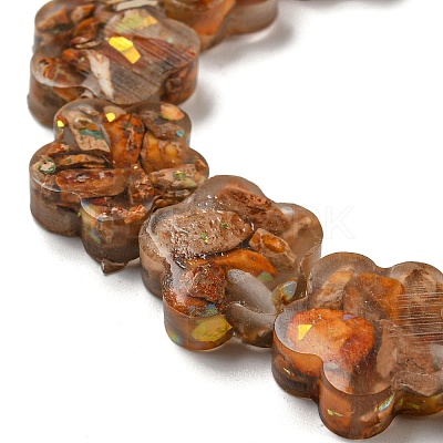 Dyed Natural Imperial Jasper with Resin Beads Strands G-G083-G04-01-1