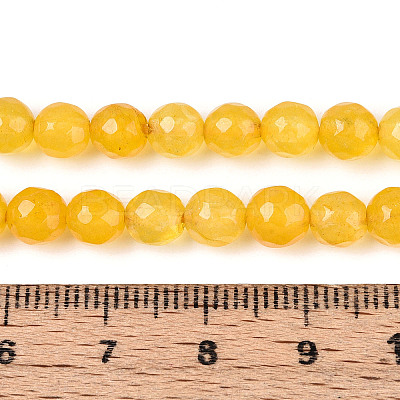 Dyed Natural White Jade Beads Strands G-T139-6mm-60-07-1