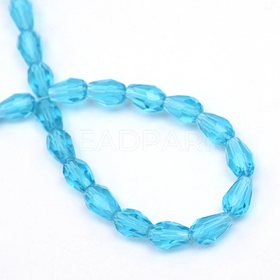 Transparent Glass Bead Strands GLAA-R168-8x11-01C-1