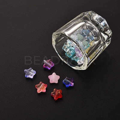 20Pcs Spray Painted Glass Beads GLAA-YW0001-10-1