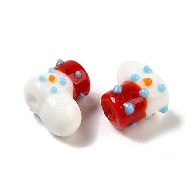 Handmade Lampwork Bumpy Beads Strands LAMP-U001-01E-1-1
