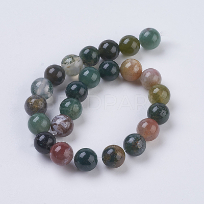 Natural Indian Agate Beads Strands X-G-G515-8mm-05-1