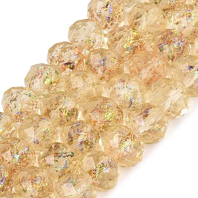 Handmade Foil Glass Beads FOIL-Q001-02I-1