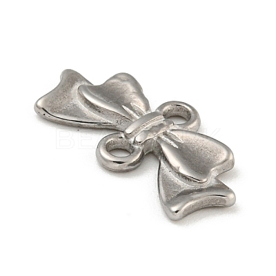 Non-Tarnish 304 Stainless Steel Bowknot Links Connector Charms STAS-N103-97P-1