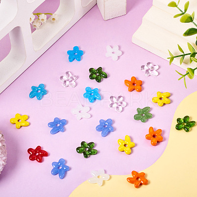 36Pcs 9 Colors Handmade Lampwork Beads LAMP-TA0001-64-1