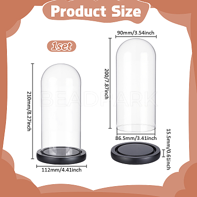 Arch Glass Dome Cover ODIS-WH0030-242A-1