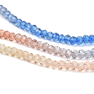 Transparent Painted Glass Beads Strands X1-DGLA-A034-T2mm-A02-1