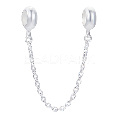 1Pc 925 Sterling Silver Chain Extenders STER-BC0003-04S-1