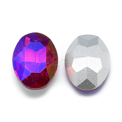 Pointed Back Glass Rhinestone Cabochons RGLA-T018-13x18mm-03-1