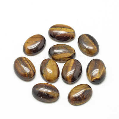 Natural Tiger Eye Cabochons X-G-R415-14x10-35-1