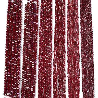 Electroplate Glass Beads Strands EGLA-A044-P8mm-B02-1