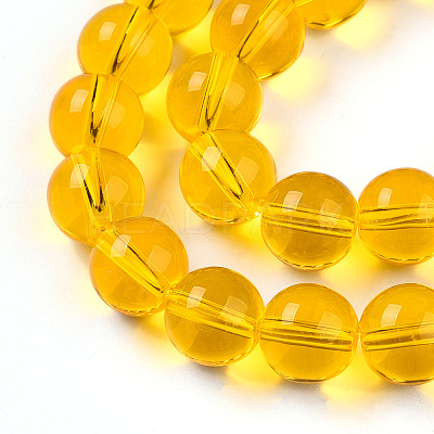 Transparent Glass Beads Strands GLAA-T032-T10mm-24-1