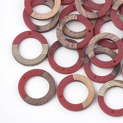 Resin & Walnut Wood Pendants LS-RESI-S358-04D-1