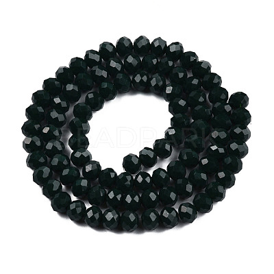 Opaque Solid Color Glass Beads Strands EGLA-A034-P4mm-D12-1