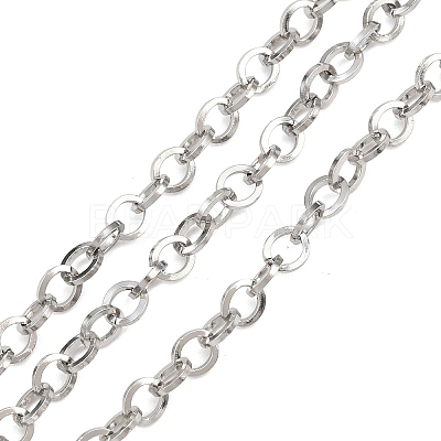 304 Stainless Steel Oval Link Chains CHS-G044-02P-1