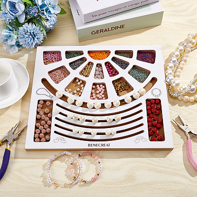 Wood Bead Design Board TOOL-WH0052-06-1