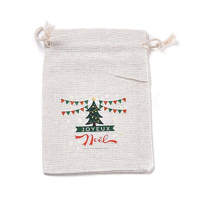 Christmas Cotton Cloth Storage Pouches LS-ABAG-M004-02F-1
