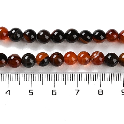Natural Striped Agate/Banded Agate Beads Strands G-Z060-A01-A13-1