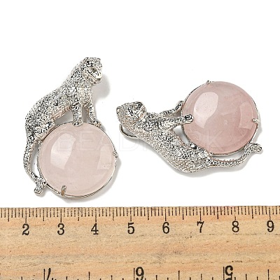Natural & Synthetic Mixed Gemstone Half Round Pendants G-F766-06AS-1