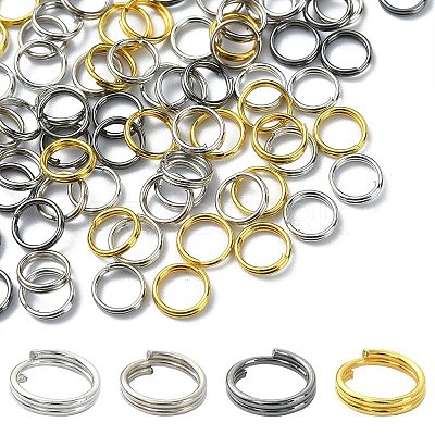 600Pcs 4 Colors Iron Split Rings IFIN-YW0003-35-1