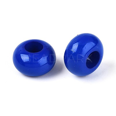 Opaque Acrylic European Large Hole Beads SACR-N019-03B-1