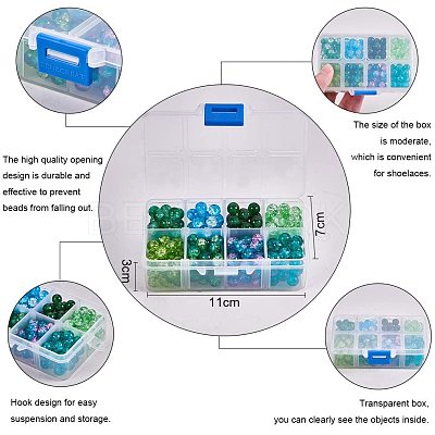 Baking Paint Crackle Glass Beads CCG-PH0002-10-1