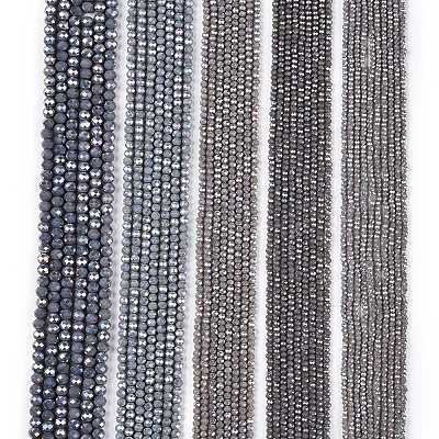 Electroplate Glass Beads Strands EGLA-A044-P2mm-B10-1
