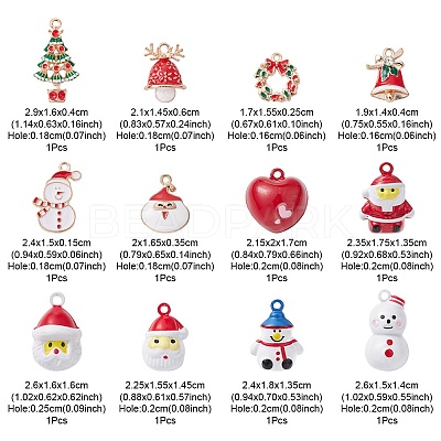 Christmas Theme Pendant Jewelry Making Finding Kit FIND-YW0007-38-1