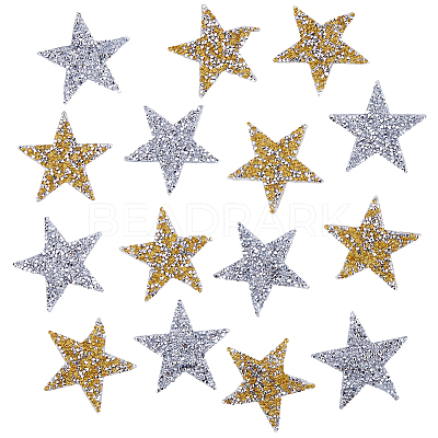 16Pcs 2 Colors Plastic Clothing Patches FIND-GF0008-80-1