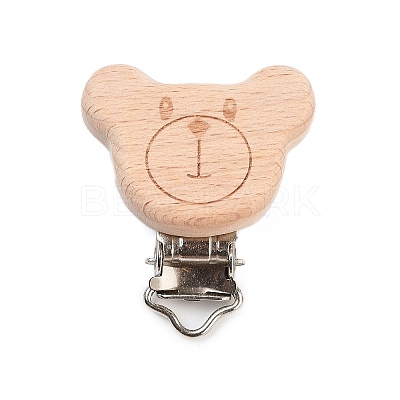 Beech Wood Pacifier Clip AJEW-M015-01B-1
