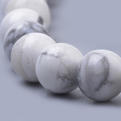 Natural Howlite Beads Strands X-G-S259-47-8mm-1