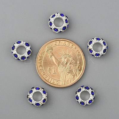 Alloy Montana Rhinestone European Beads X-CPDL-H999-17-1