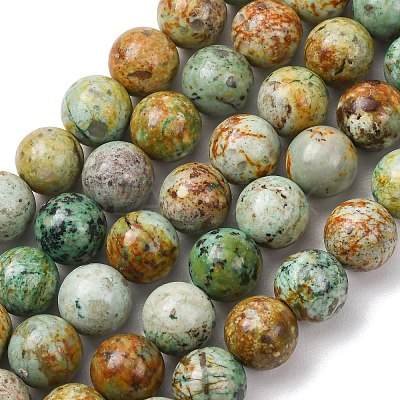 Natural Peruvian Turquoise(Jasper) Beads Strands G-T150-A01-10mm-1
