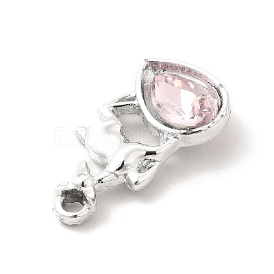 UV Plating Alloy Glass Pendants PALLOY-M209-03P-1