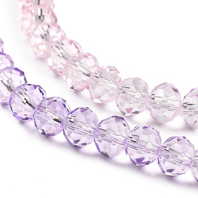 Transparent Painted Glass Beads Strands DGLA-A034-T6mm-A05-1