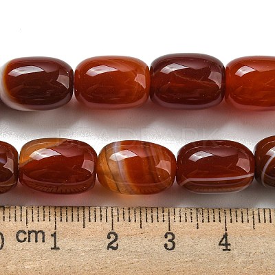 Natural Banded Agate/Striped Agate Beads Strands G-A223-D12-01C-1