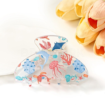 Transparent PVC Claw Hair Clips PW-WGF0C26-07-1