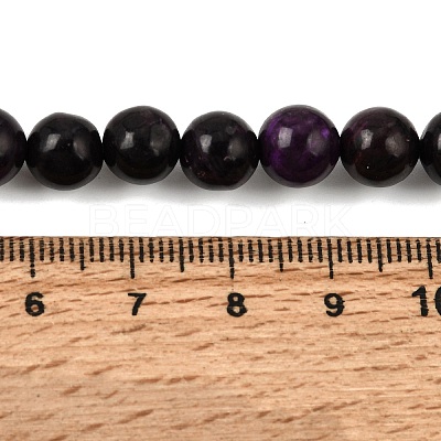 Natural Dyed White Jade(Imitation Charoite) Beads Strands GG-CBA0743-J02-8mm-1
