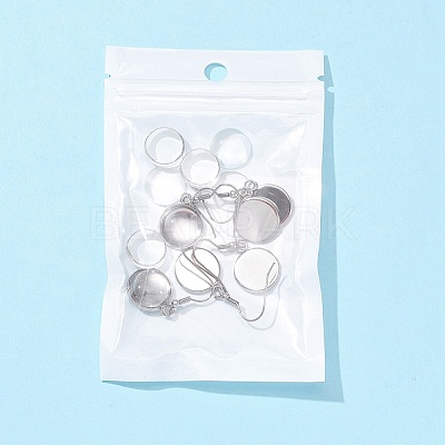 DIY Flat Round Dangle Earrings Making Kit DIY-FS0002-80-1