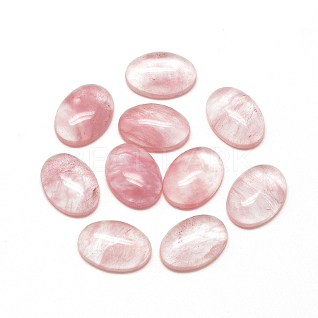 Watermelon Stone Glass Cabochons LS-G-R415-14x10-40-1