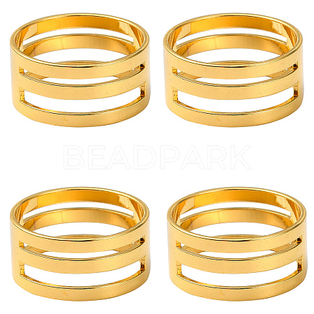4Pcs Brass Rings RJEW-YW0001-06G-1