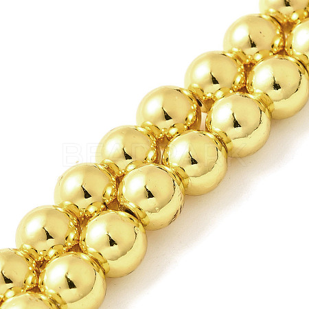 Electroplated Synthetic Magnetic Hematite Beads Strands G-L613-F01-01C-1