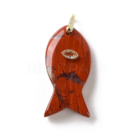 Natural Red Jasper Pendants G-Z102-02G-07-1