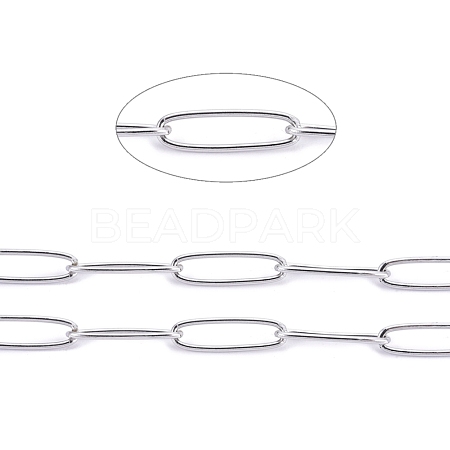 Tarnish Resistant 304 Stainless Steel Paperclip Chains CHS-F010-01C-P-01-1