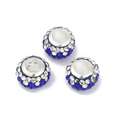 Alloy Rhinestone Clay Pave Beads ALRI-D300-02S-04-1