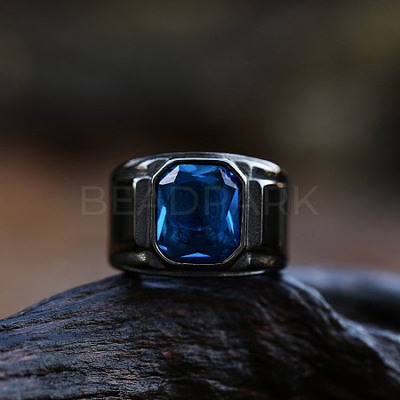 Alloy with Glass Finger Rings for Men FS-WG2A945-19-1