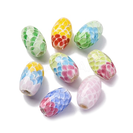 Two Tone Handmade Lampwork Beads LAMP-K042-01-1