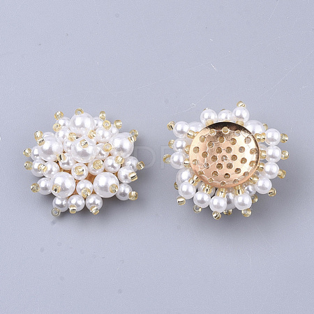 ABS Plastic Imitation Pearl Cabochons FIND-S319-24A-1