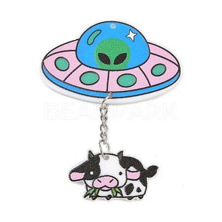 Printed Acrylic Big Pendants MACR-I037-01A-1