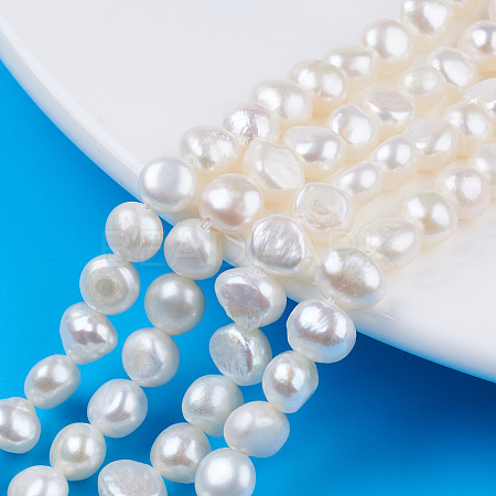 Natural Cultured Freshwater Pearl Beads Strands PEAR-N014-05H-1